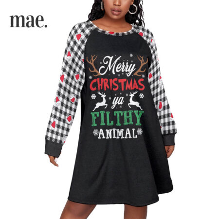 Filthy Animal Black Women Christmas Dress Plus Size