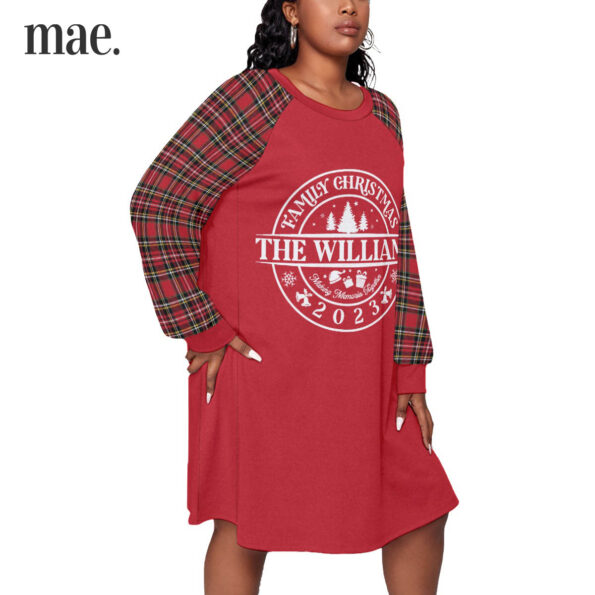 2023 Customized Name Plus Size Womens Holiday Pajamas