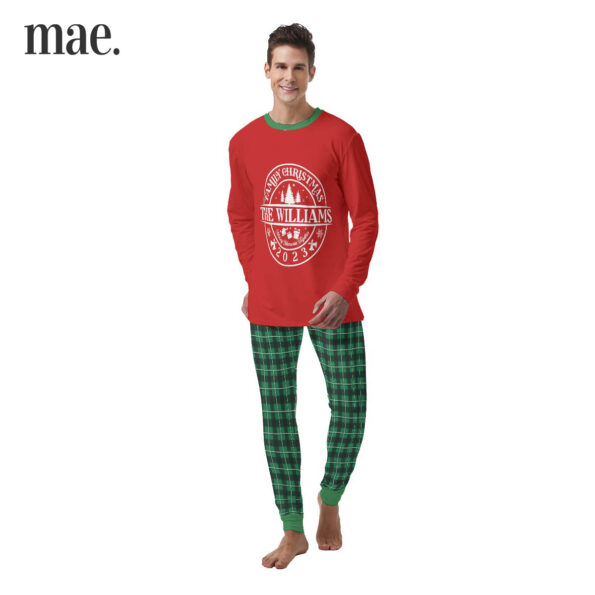 2023 Personalized Family Name Christmas PJs Men