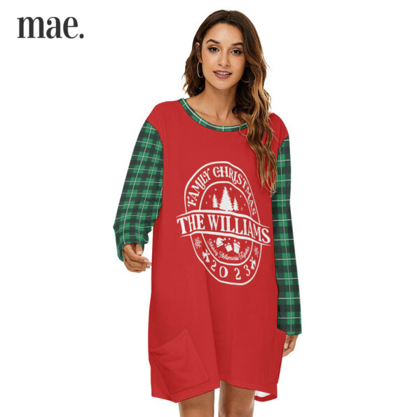 2023 Personalized Matching Women's Christmas Pajamas Dress