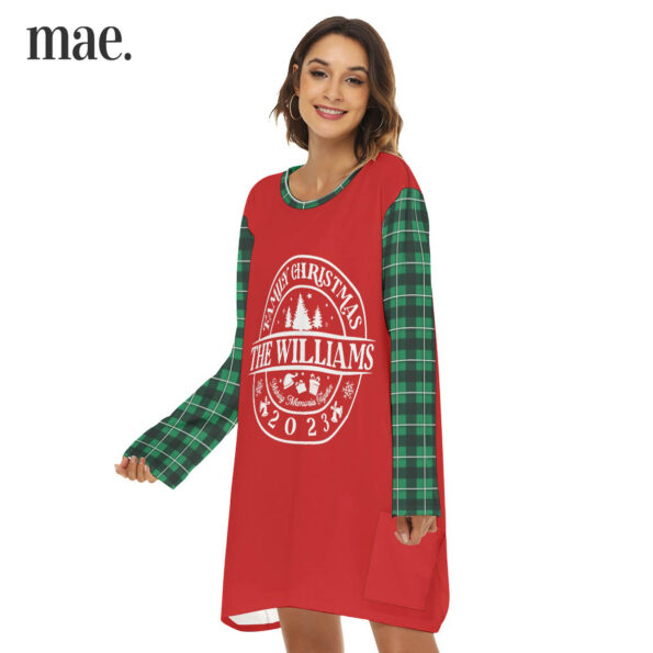 2023 Personalized Matching Women's Christmas Pajamas Dress