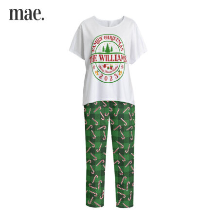 2023 Personalized Short Sleeve Christmas Pajamas With Family Name