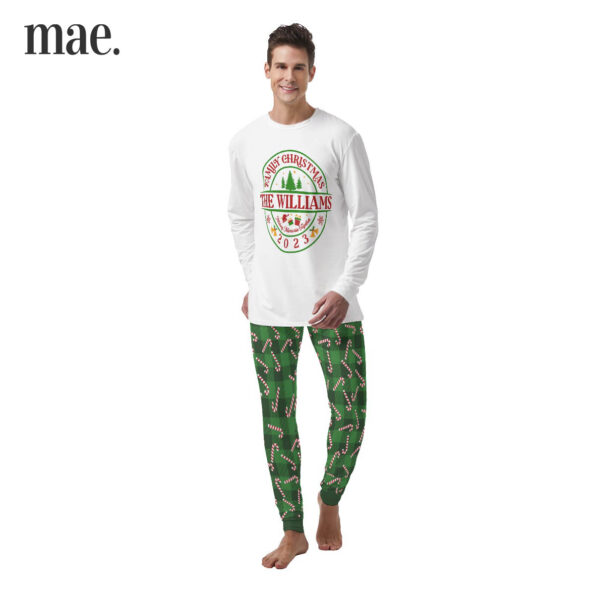 2023 Mens Christmas Pajamas Set With Personalized Family Name