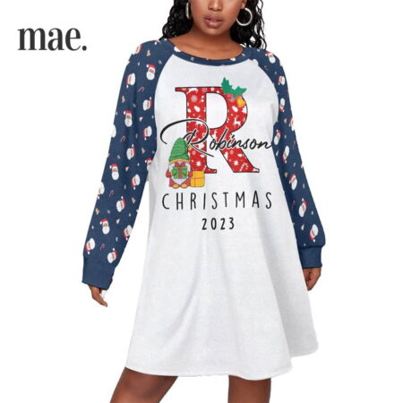 Personalized Name Gnomes Plus Size Dress For Women