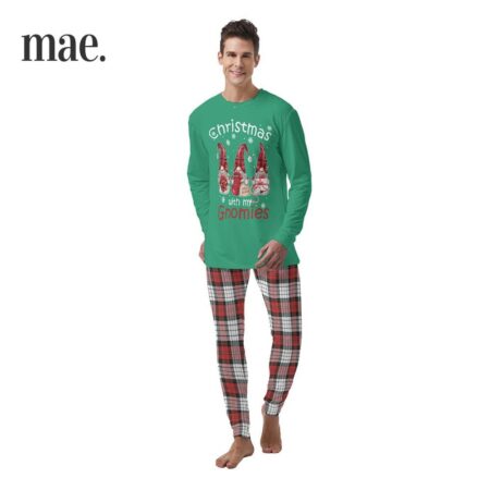 Red Gnomes Christmas Mens Pajamas