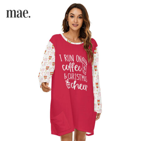 Run On Coffee Christmas Cheer Women's Xmas Dress