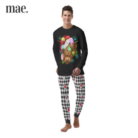 Sparkle Snowflake Cow Pyjamas For Mens