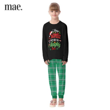 They Are The Naughty Ones Kid's Holiday Pajama Set