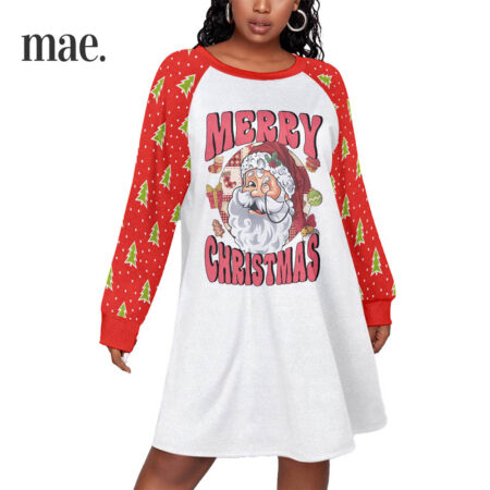 Xmas Santa Plus Size Christmas Dress For Women