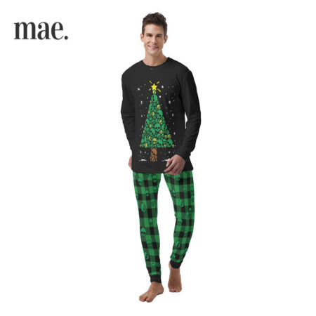 Xmas Skull Tree Men Christmas Pajamas