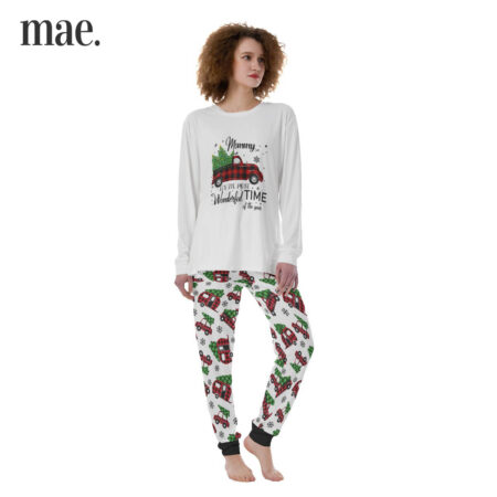 Wonderful Tree Truck Women Christmas Pajama Set