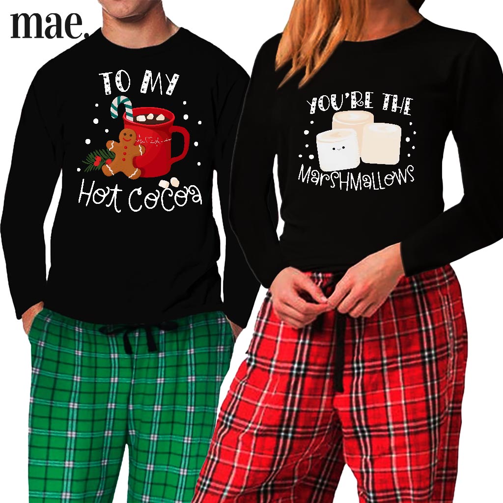 Marshmallows Cocoa Cute Couple Matching Pajamas For Him