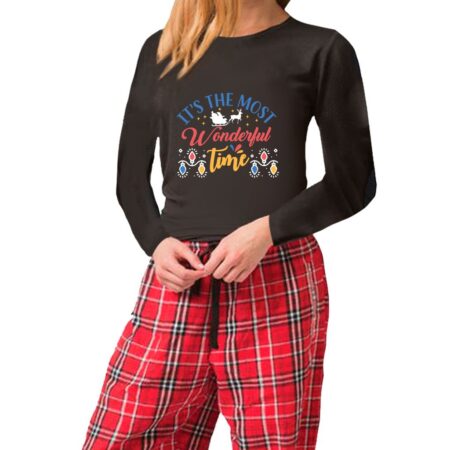 Wonderful Time For Beer Funny Matching Christmas Pajamas For Her