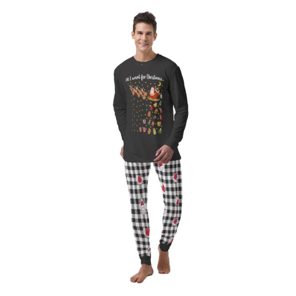 Adult Naughty Mens Holiday Pajamas Saying All I Want For Christmas