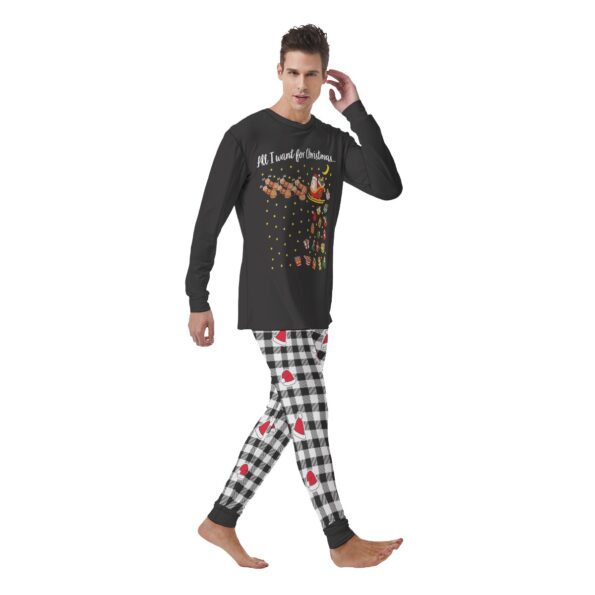 Adult Naughty Mens Holiday Pajamas Saying All I Want For Christmas