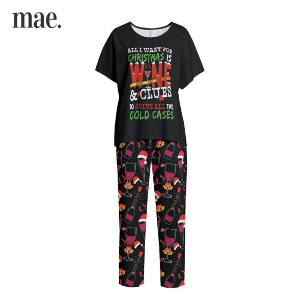 All I Want For Christmas Is Wine Christmas Pajamas For Women