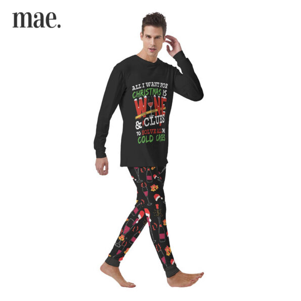 All I Want For Christmas Is Wine Mens Pajama Set Holiday