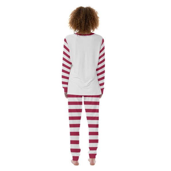 Baby It's Cold Outside Red Striped Womens Christmas Pajama Set