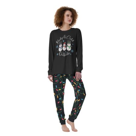 Baby It's Cold Outside Snowman Womens Holiday Pajamas