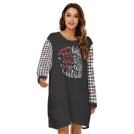 Baby It's Cold Outside Women's Christmas Loose Dress