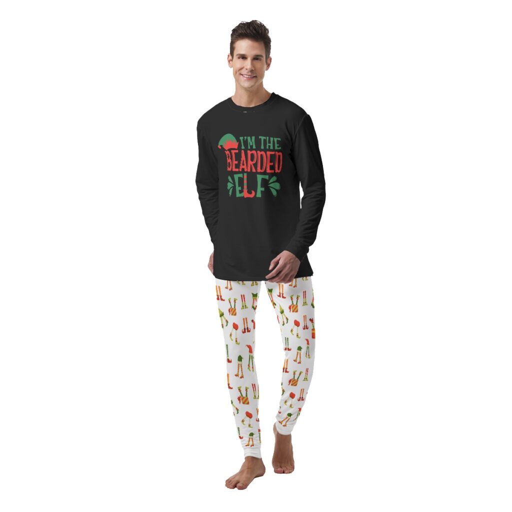 Bearded ELF Matching Pajamas Top And Pants For Couples