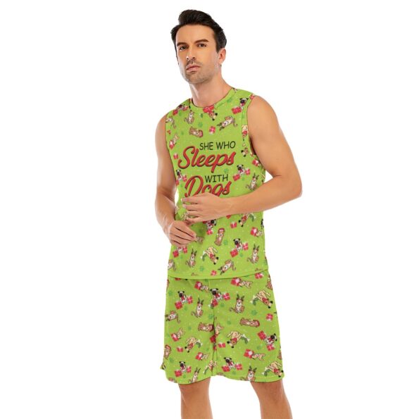 Christmas Dog Sleeveless Men's Set