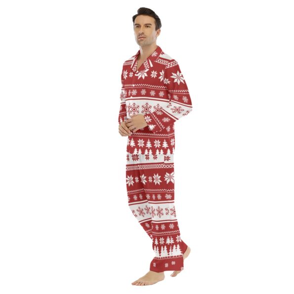 Christmas Ugly White Red Men's Collar Pajamas