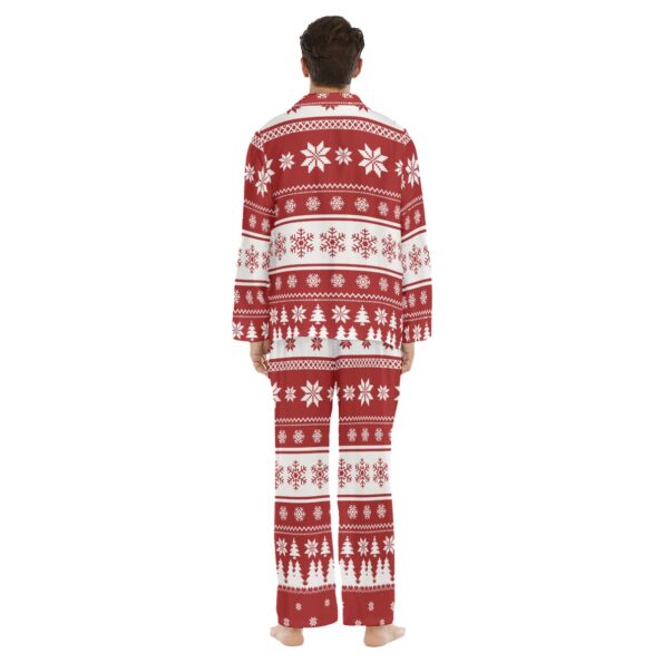 Christmas Ugly White Red Men's Collar Pajamas