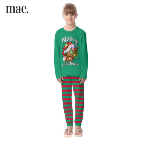 Cool Mooney Hairy Cow Christmas Pyjamas For Kids