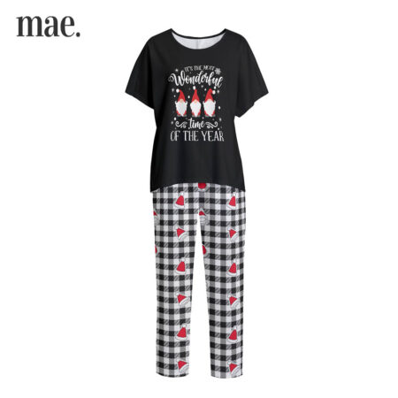 Cool Santa Matching Christmas Pajamas Wonderful Time