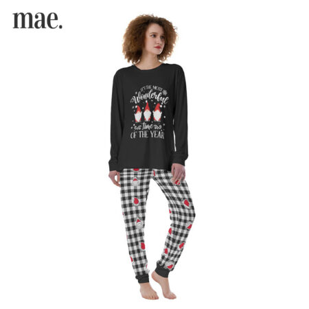 Cool Santa Merry Christmas Women's Pajamas Wonderful Time