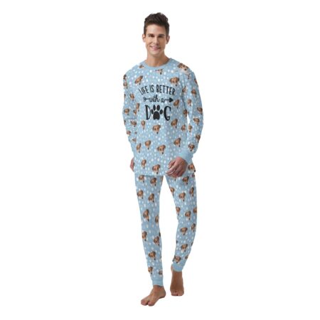 Custom Dog Photo Men's Pajamas