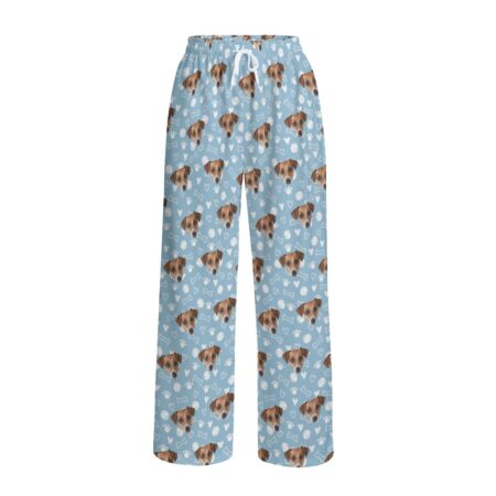 Custom Dog Unisex Wide Leg Pajamas Pants