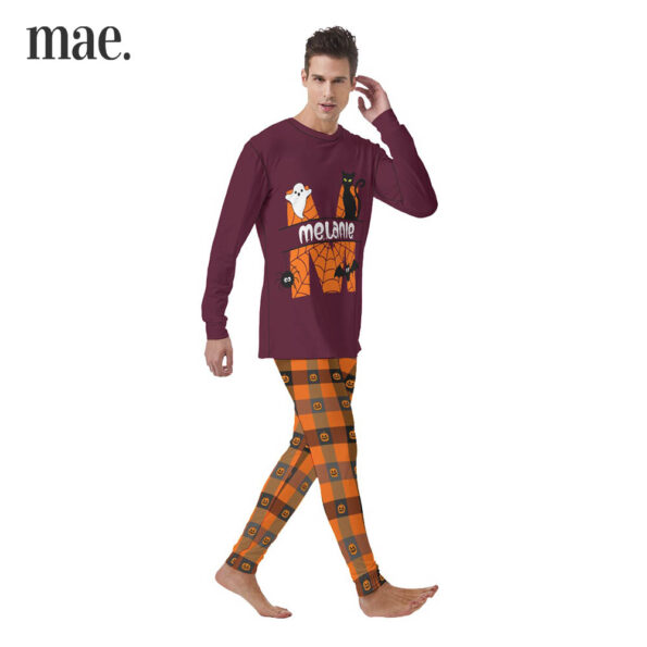 Customized Monogram Name Cardinal Halloween Pajamas For Men