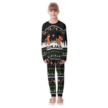 Cute Kid Christmas Pajamas With Ginjas