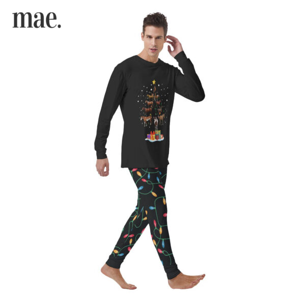 Black Horses And Gifts Black Mens Christmas Pajamas