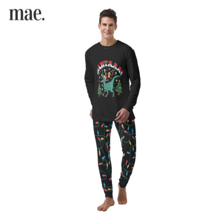 Funny Black Dear Santa Mens Christmas Pj