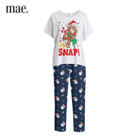 Oh Snap Gingerbread Short Sleeve Christmas Pajamas