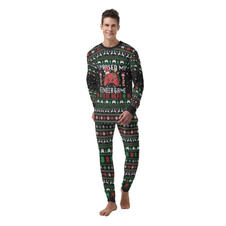 Ugly Game Reindeer Mens Christmas Pajama Set