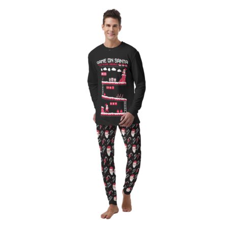 Video Game On Santa Mens Christmas Pajama Set