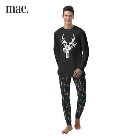 White Reindeer His And Hers Matching Christmas Pajamas For Him