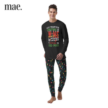 Black Mens Christmas Pajamas Let's Get Lit