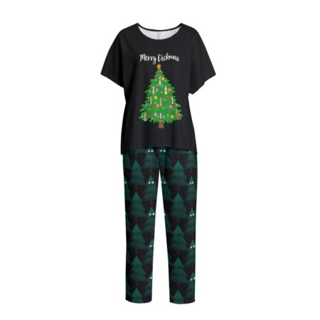 Women's Christmas Pajamas Saying Merry Xmas