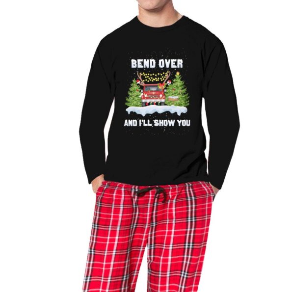 Bend Over His Plaid Matching Christmas Pajamas