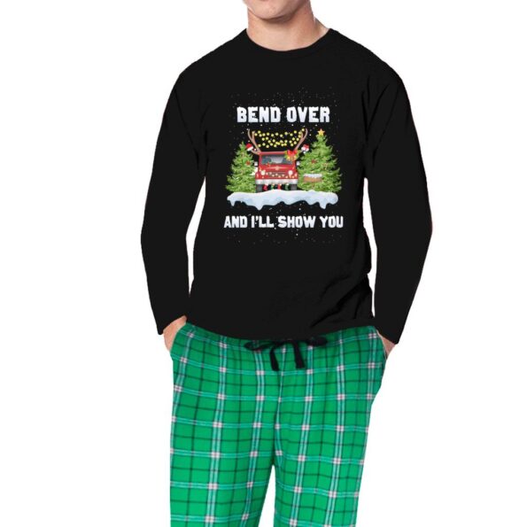 Bend Over His Plaid Matching Christmas Pajamas