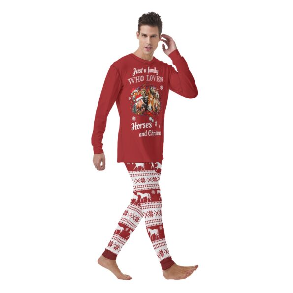 A Family Love Horse Mens Christmas Sleepwear