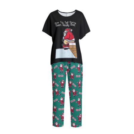 Bad Santa Funny Christmas Pajamas For Women