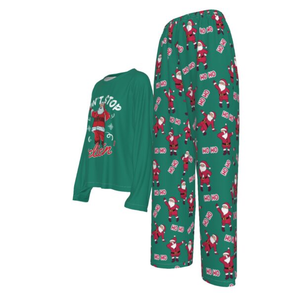 Believin Santa Long Sleeve Christmas Pajamas For Women