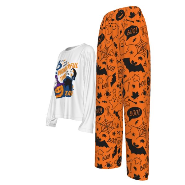 Black Cat Halloween Pajamas Womens Wonderful Time