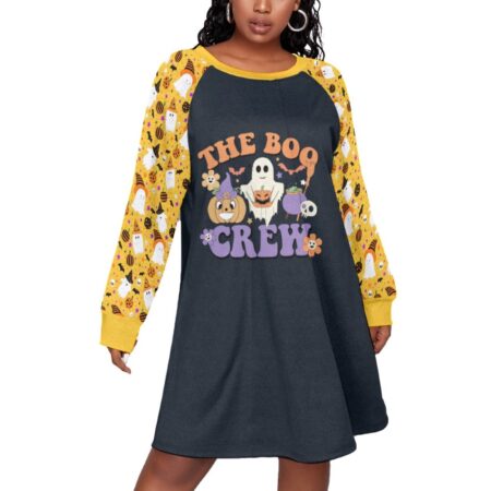 Boo Crew Women Halloween Matching Plus Size Dress